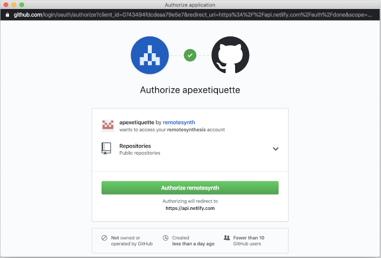 Authenticate with GitHub